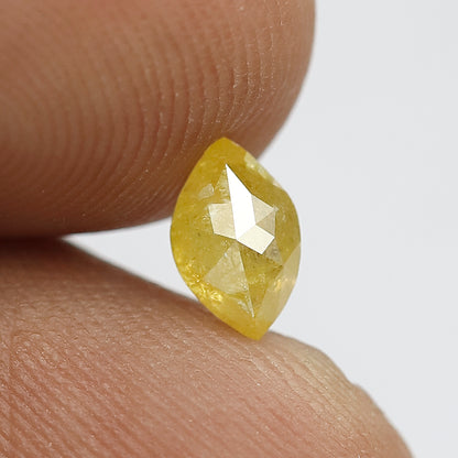 Marquise 0.57 Ct Natural Fancy Yellow Translucent Rustic Diamond | Earth Mined Loose Diamond