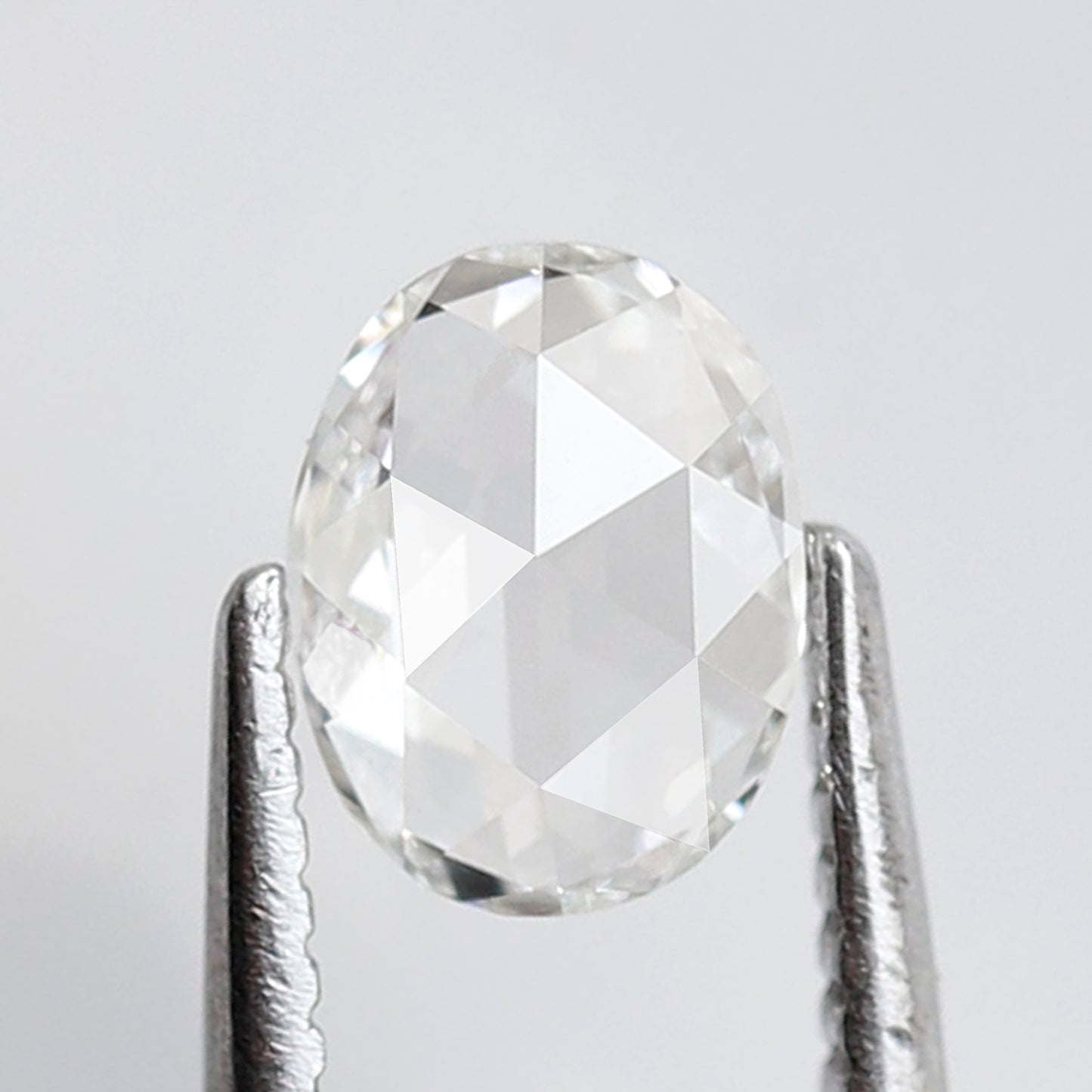0.48 Ct FG VS Oval Rose Cut Loose Diamond, Natural Earth Mined Diamond 6.20 mm for Dainty Ring or Fine Jewelry