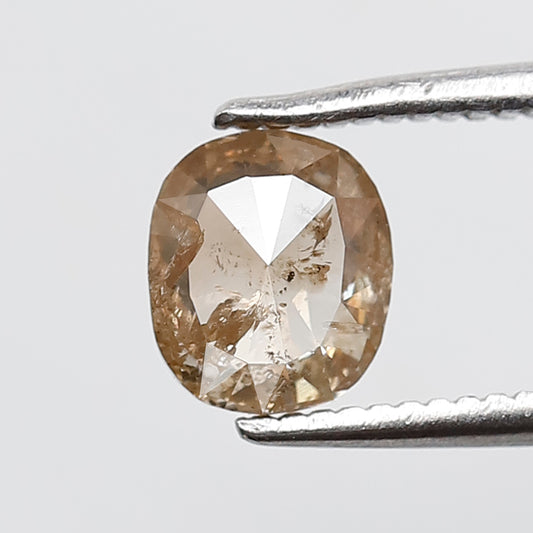 0.82 CT OVAL Shape Natural Loose Diamond,Brownish color salt and pepper Diamond, 6 mm oval cut Diamond for making custom design diamond ring