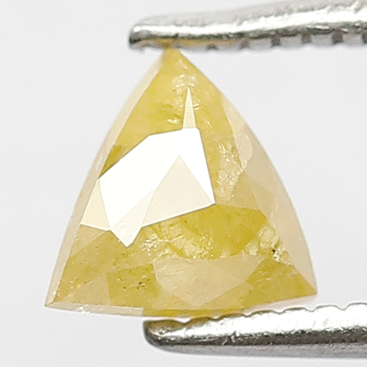 0.66 CT Natural Triangle Translucent Loose Diamond, 5.5 x 5.5 MM Ethical Earth Mined Yellow Rustic Diamond