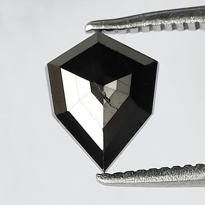 1.15 CT Fancy Modified Cut Black Salt and Pepper Loose Diamond made for Vintage Rings