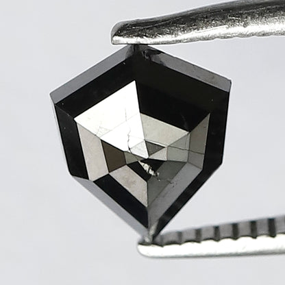 1.15 CT Fancy Modified Cut Black Salt and Pepper Loose Diamond made for Vintage Rings