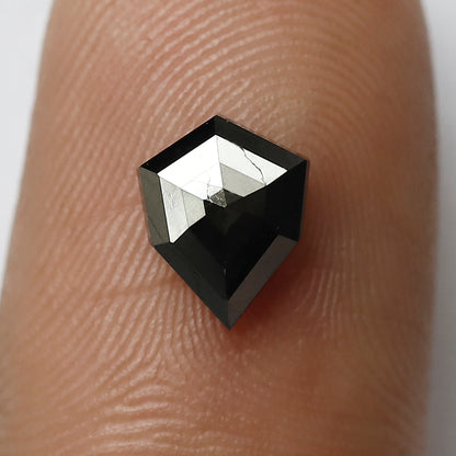 1.15 CT Fancy Modified Cut Black Salt and Pepper Loose Diamond made for Vintage Rings