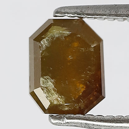 Natural Emerald cut 1.10 CT Rustic Diamond, 6.2 mm Greenish Yellow Loose Conflict Free Diamond