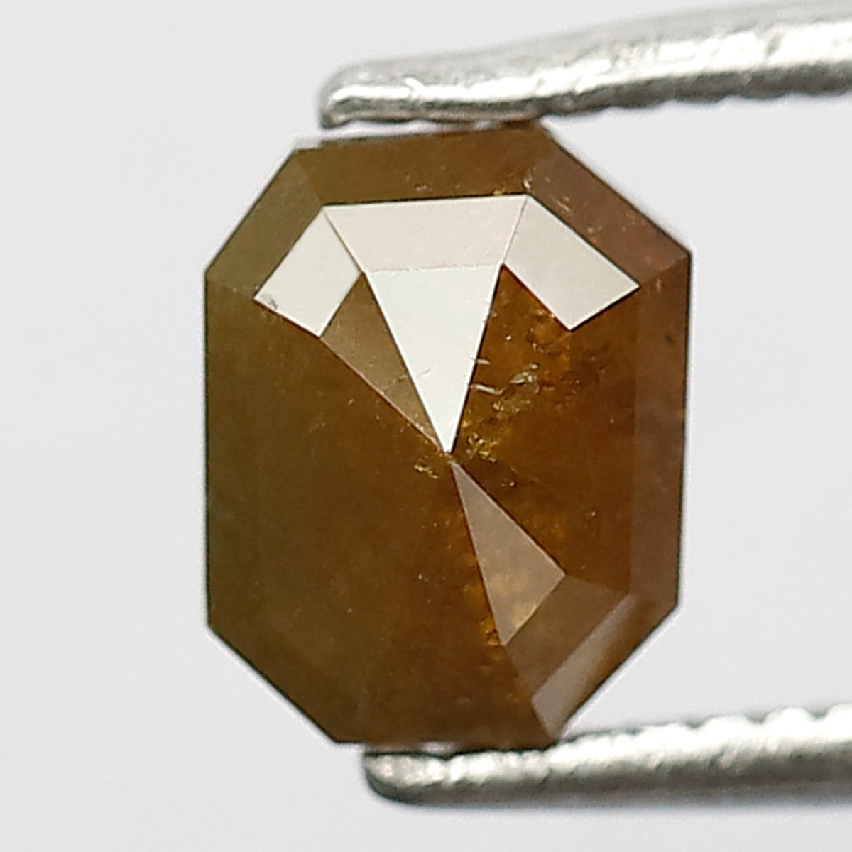 Natural Emerald cut 1.10 CT Rustic Diamond, 6.2 mm Greenish Yellow Loose Conflict Free Diamond