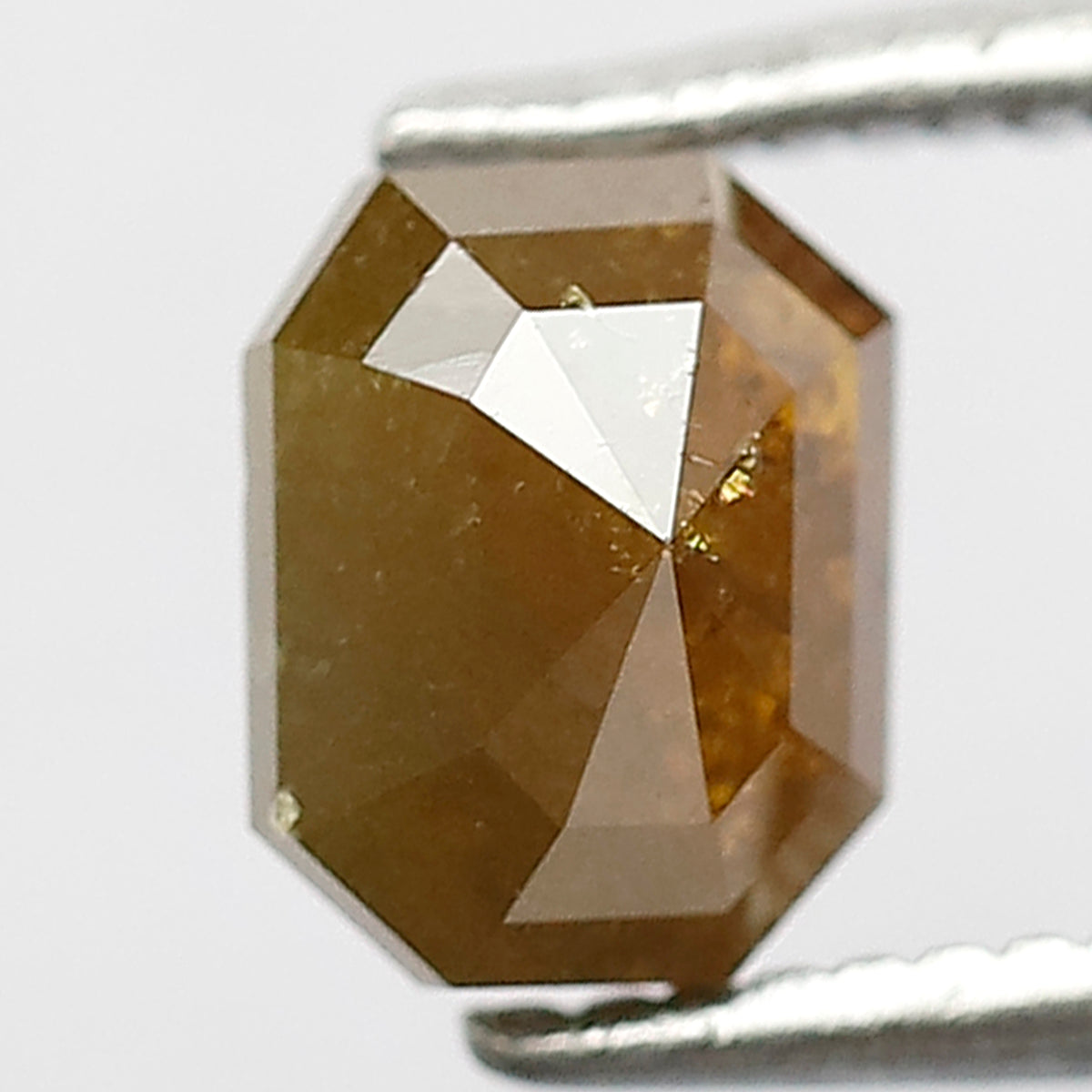 Natural Emerald cut 1.10 CT Rustic Diamond, 6.2 mm Greenish Yellow Loose Conflict Free Diamond