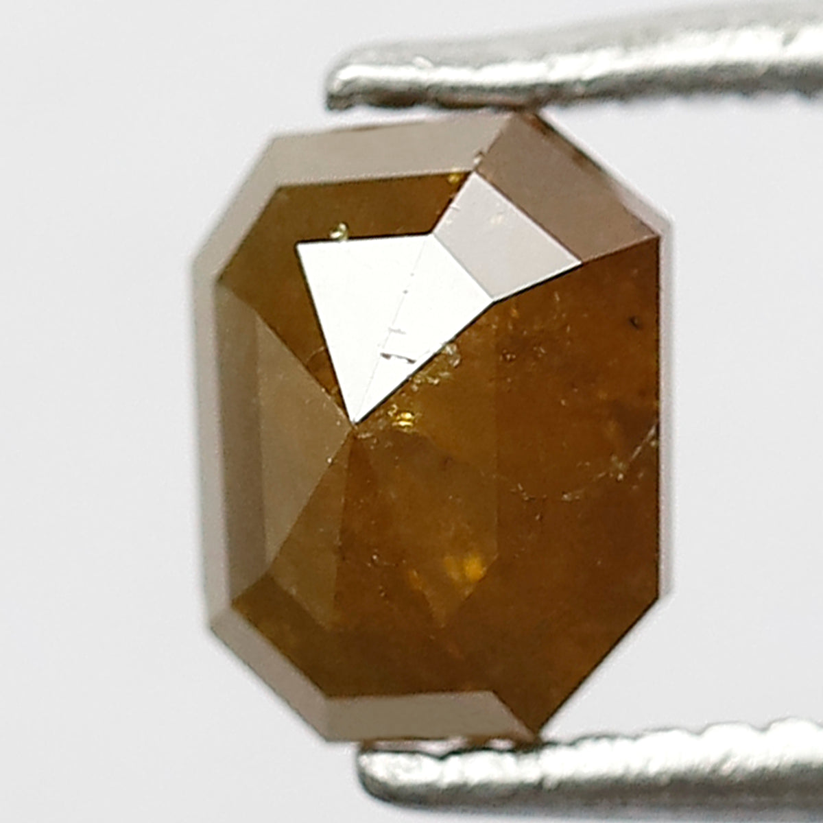 Natural Emerald cut 1.10 CT Rustic Diamond, 6.2 mm Greenish Yellow Loose Conflict Free Diamond