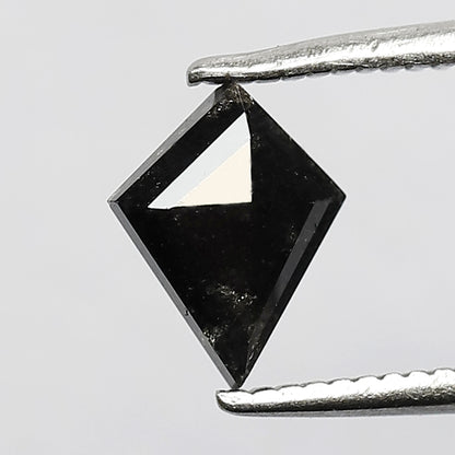 0.73 CT Fancy Half Cut Kite Shape Loose Black-Grey Diamond made for Necklace