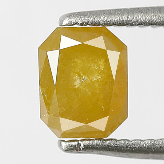 0.80 Ct Emerald Fancy Yellow Diamond | Natural Translucent Ethical Rustic Loose Diamond for Engagement Ring
