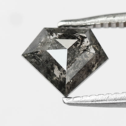0.80 CT Geometric shape Natural loose 5.70 mm Grey Black color salt and pepper Diamond
