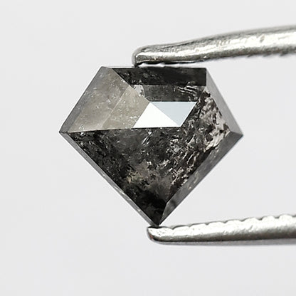 0.80 CT Geometric shape Natural loose 5.70 mm Grey Black color salt and pepper Diamond