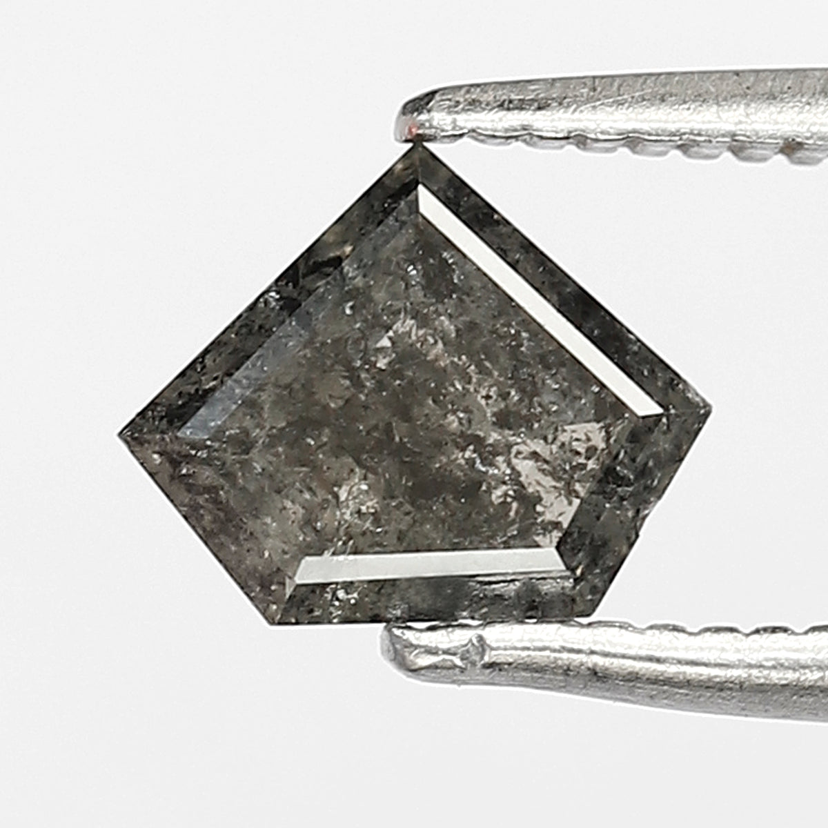 0.80 CT Geometric shape Natural loose 5.70 mm Grey Black color salt and pepper Diamond
