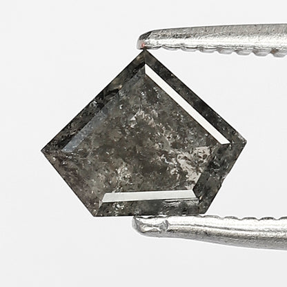0.80 CT Geometric shape Natural loose 5.70 mm Grey Black color salt and pepper Diamond