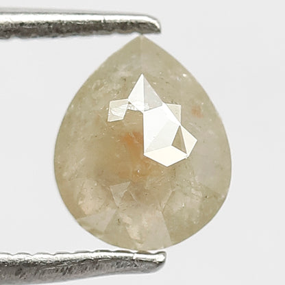 Pear Shape 0.81 Ct Natural Grayish Yellow Rustic Diamond | 8.9 MM Ethical Loose Diamond for Ring