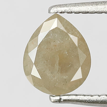 Pear Shape 0.81 Ct Natural Grayish Yellow Rustic Diamond | 8.9 MM Ethical Loose Diamond for Ring