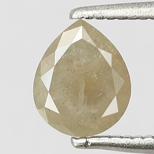 Pear Shape 0.81 Ct Natural Grayish Yellow Rustic Diamond | 8.9 MM Ethical Loose Diamond for Ring
