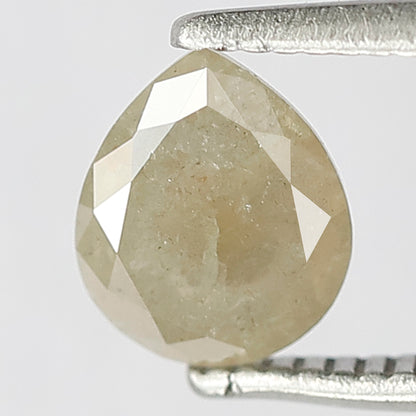 Pear Shape 0.81 Ct Natural Grayish Yellow Rustic Diamond | 8.9 MM Ethical Loose Diamond for Ring