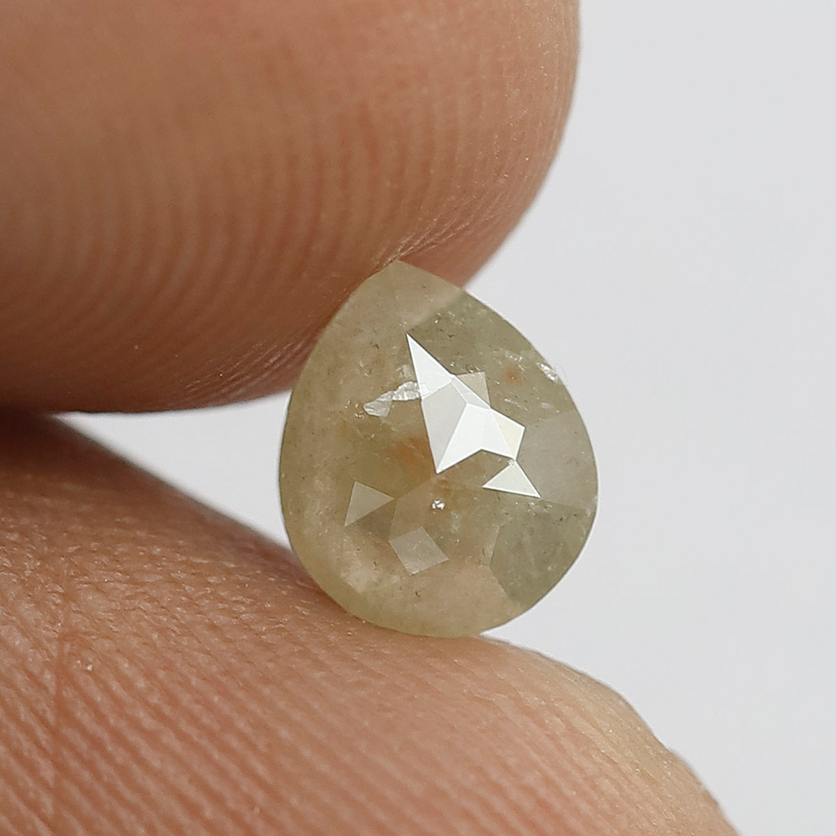 Pear Shape 0.81 Ct Natural Grayish Yellow Rustic Diamond | 8.9 MM Ethical Loose Diamond for Ring