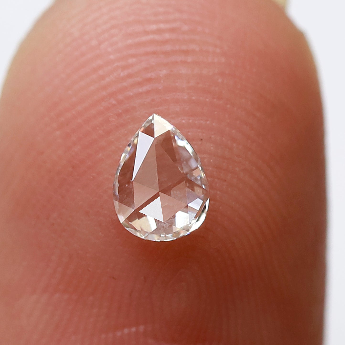 Pear Shape 0.29 Ct Rose Cut Diamond FG Color-VS Clarity, Natural Loose Conflict Free Diamond for Minimalist Jewelry