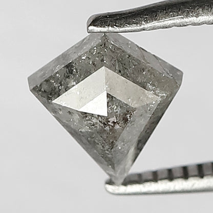 0.97 CT Half Cut Kite Shaped Beautiful Grey Black Color Diamond made for Pendants