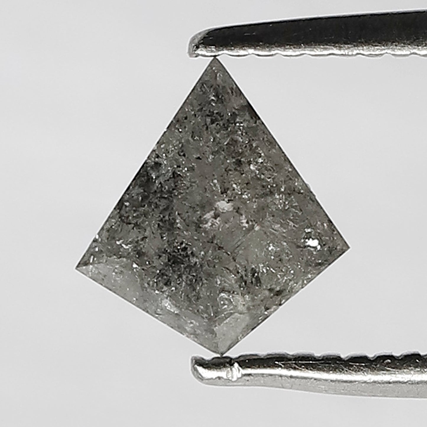 0.97 CT Half Cut Kite Shaped Beautiful Grey Black Color Diamond made for Pendants