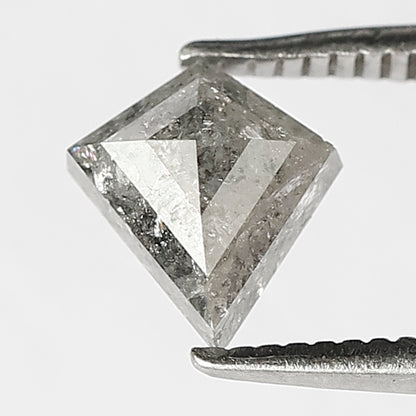 0.97 CT Half Cut Kite Shaped Beautiful Grey Black Color Diamond made for Pendants