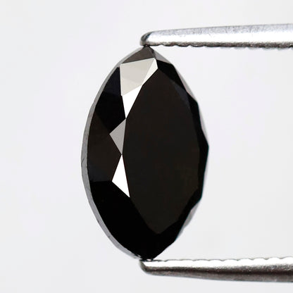 1.85 Ct Marquise Shape Black Diamond 9.40 mm, Natural Treated Conflict Free Loose Diamond for Bold Anniversary Ring