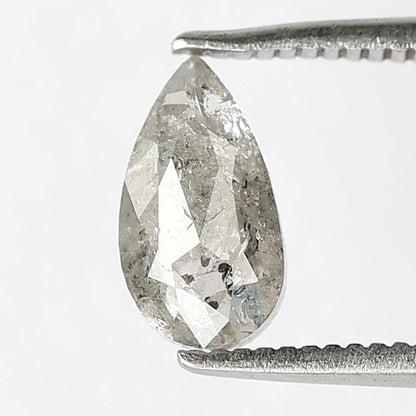 1 CT Elongated Pear Cut  Grey Color Back Diamond made for Rings