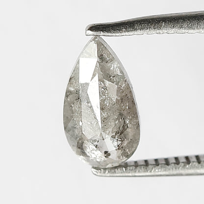 1 CT Elongated Pear Cut  Grey Color Back Diamond made for Rings