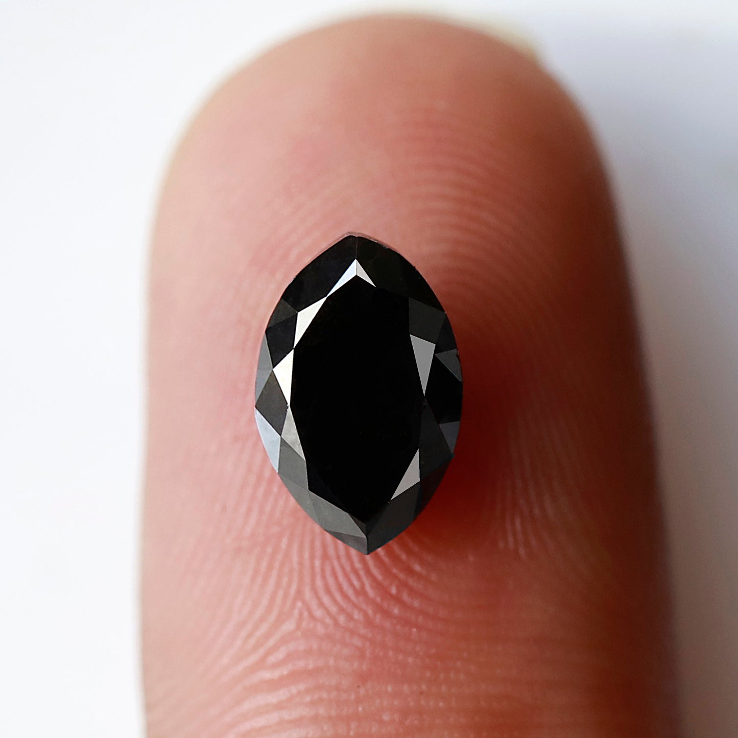1.85 Ct Marquise Shape Black Diamond 9.40 mm, Natural Treated Conflict Free Loose Diamond for Bold Anniversary Ring
