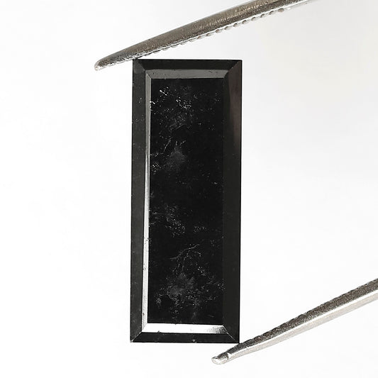 Black Baguette Diamond: 6.34 CT Natural Opaque AAA Quality (18.90mm)