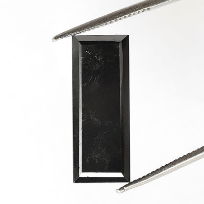 Black Baguette Diamond: 6.34 CT Natural Opaque AAA Quality (18.90mm)