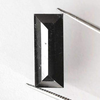 Black Baguette Diamond: 6.34 CT Natural Opaque AAA Quality (18.90mm)