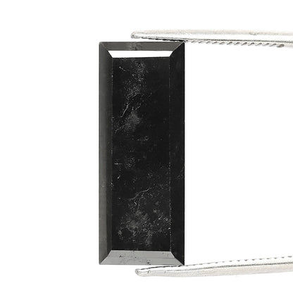Black Baguette Diamond: 6.34 CT Natural Opaque AAA Quality (18.90mm)
