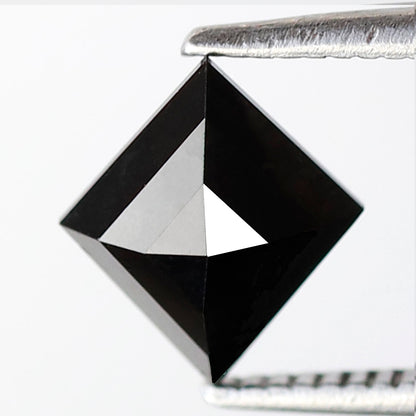 1.25 Ct Kite Shape Black Diamond 8.30 mm, Natural Treated Loose Conflict Free Diamond for Anniversary Ring Gift