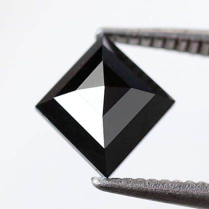 1.25 Ct Kite Shape Black Diamond 8.30 mm, Natural Treated Loose Conflict Free Diamond for Anniversary Ring Gift