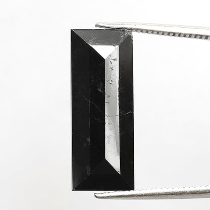 Black Baguette Diamond: 6.34 CT Natural Opaque AAA Quality (18.90mm)