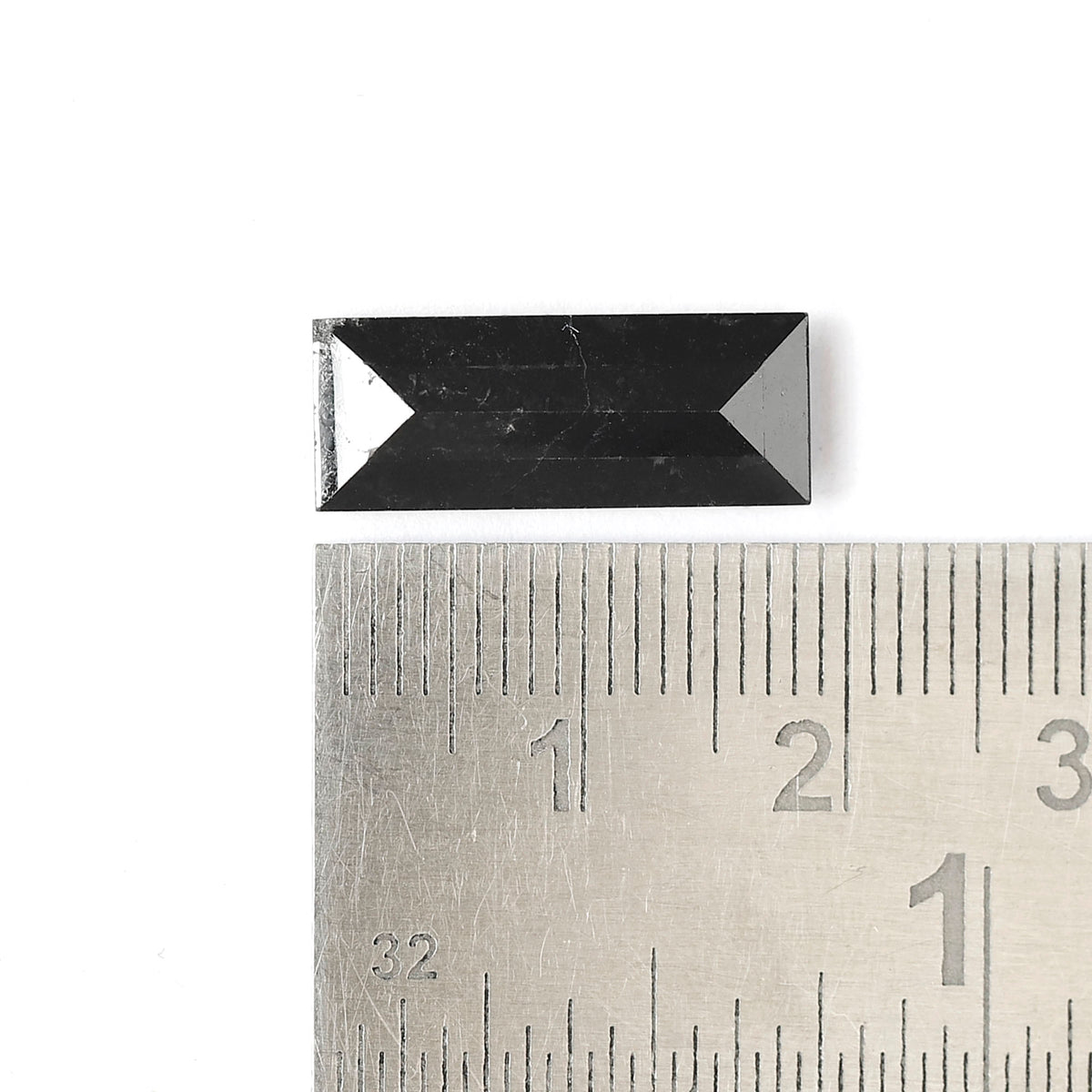 Black Baguette Diamond: 6.34 CT Natural Opaque AAA Quality (18.90mm)