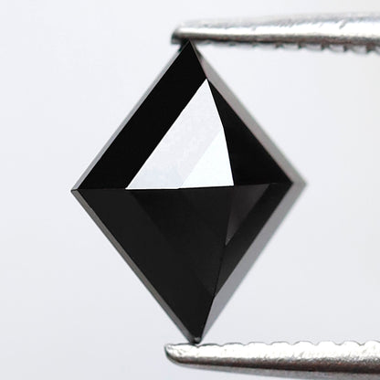 1.25 Ct Kite Shape Black Diamond 8.30 mm, Natural Treated Loose Conflict Free Diamond for Anniversary Ring Gift