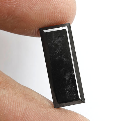 Black Baguette Diamond: 6.34 CT Natural Opaque AAA Quality (18.90mm)