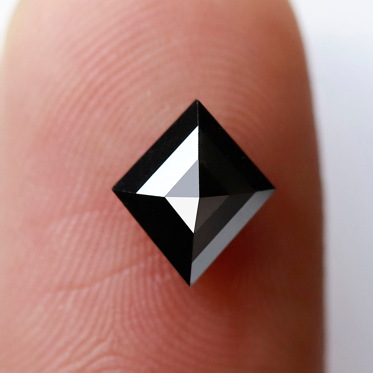 1.25 Ct Kite Shape Black Diamond 8.30 mm, Natural Treated Loose Conflict Free Diamond for Anniversary Ring Gift