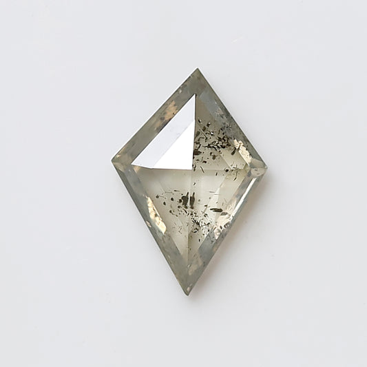 0.78 CT KITE Shape Natural Loose Diamond, Light Greenish color salt and pepper Diamond, 9 mm Kite shape Diamond for making Fascinating Ring
