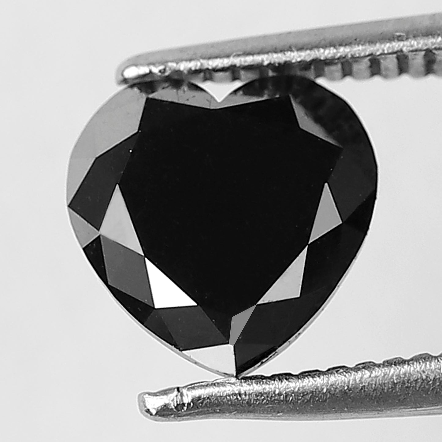 1.32 CT Black Heart Shape Diamond 7 MM AAA Quality Black Color Loose Diamond For Jewelry