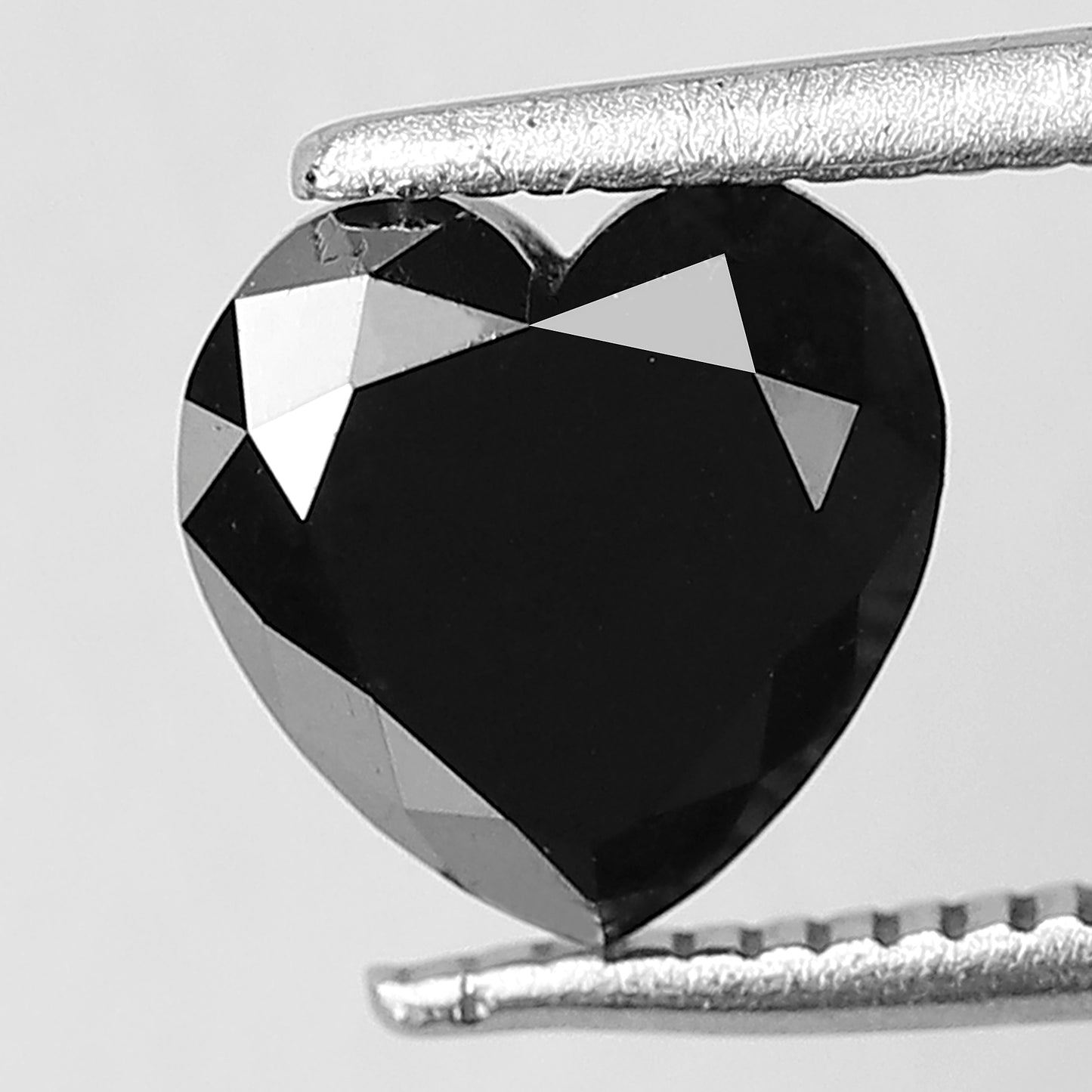 1.32 CT Black Heart Shape Diamond 7 MM AAA Quality Black Color Loose Diamond For Jewelry