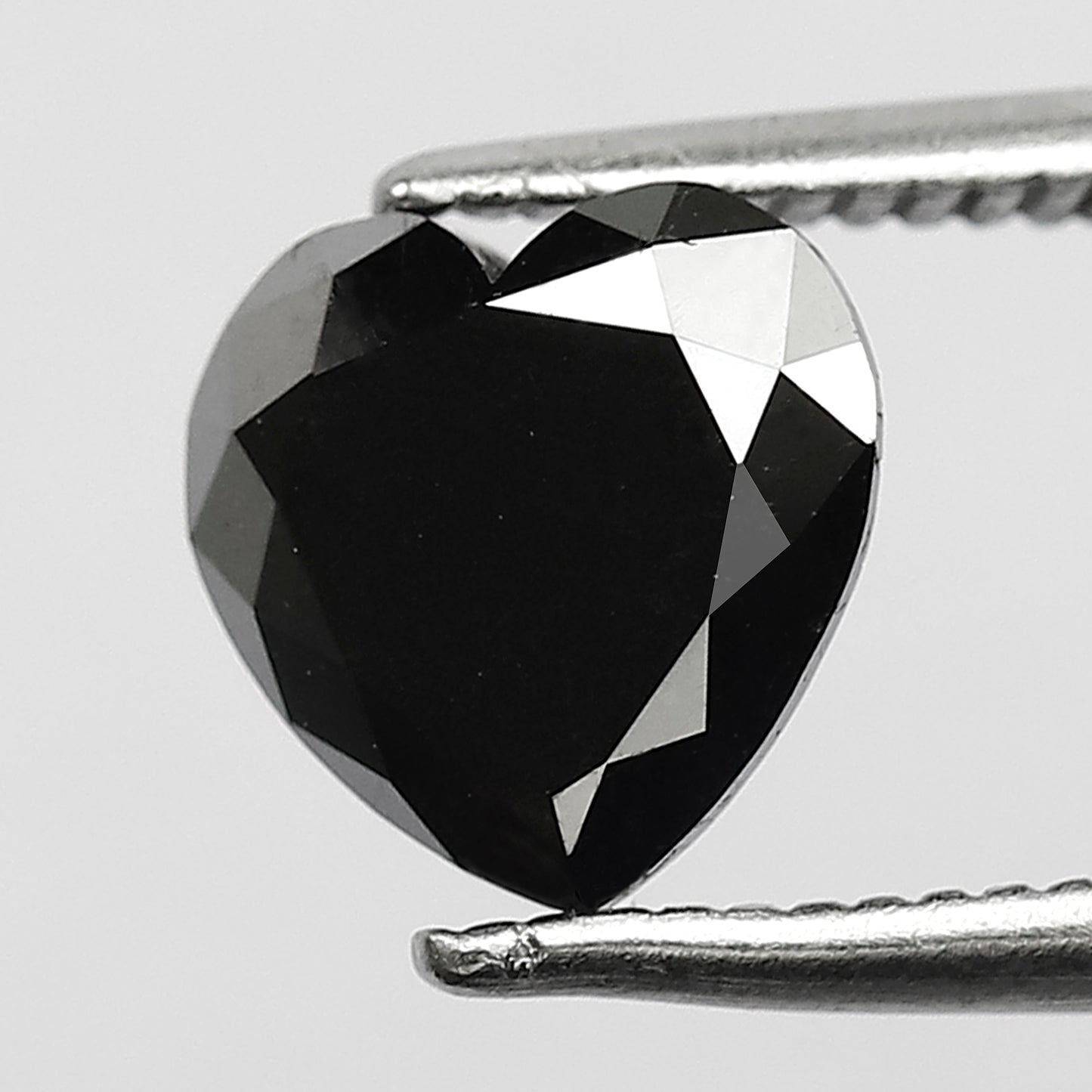 1.32 CT Black Heart Shape Diamond 7 MM AAA Quality Black Color Loose Diamond For Jewelry