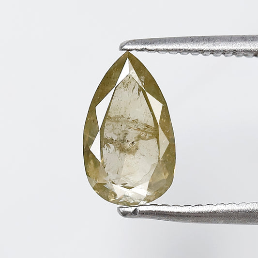 1.17 CT Pear Shape Natural Loose Diamond, 8 mm Pear cut salt and Pepper Diamond, Greenish color pear shape Diamond for making Elegant Ring