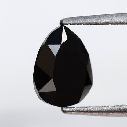 1.42 CT Pear Shape Loose Diamond, 7.70 x 6.30 mm Natural Treated Black Diamond For Making Custom Ring