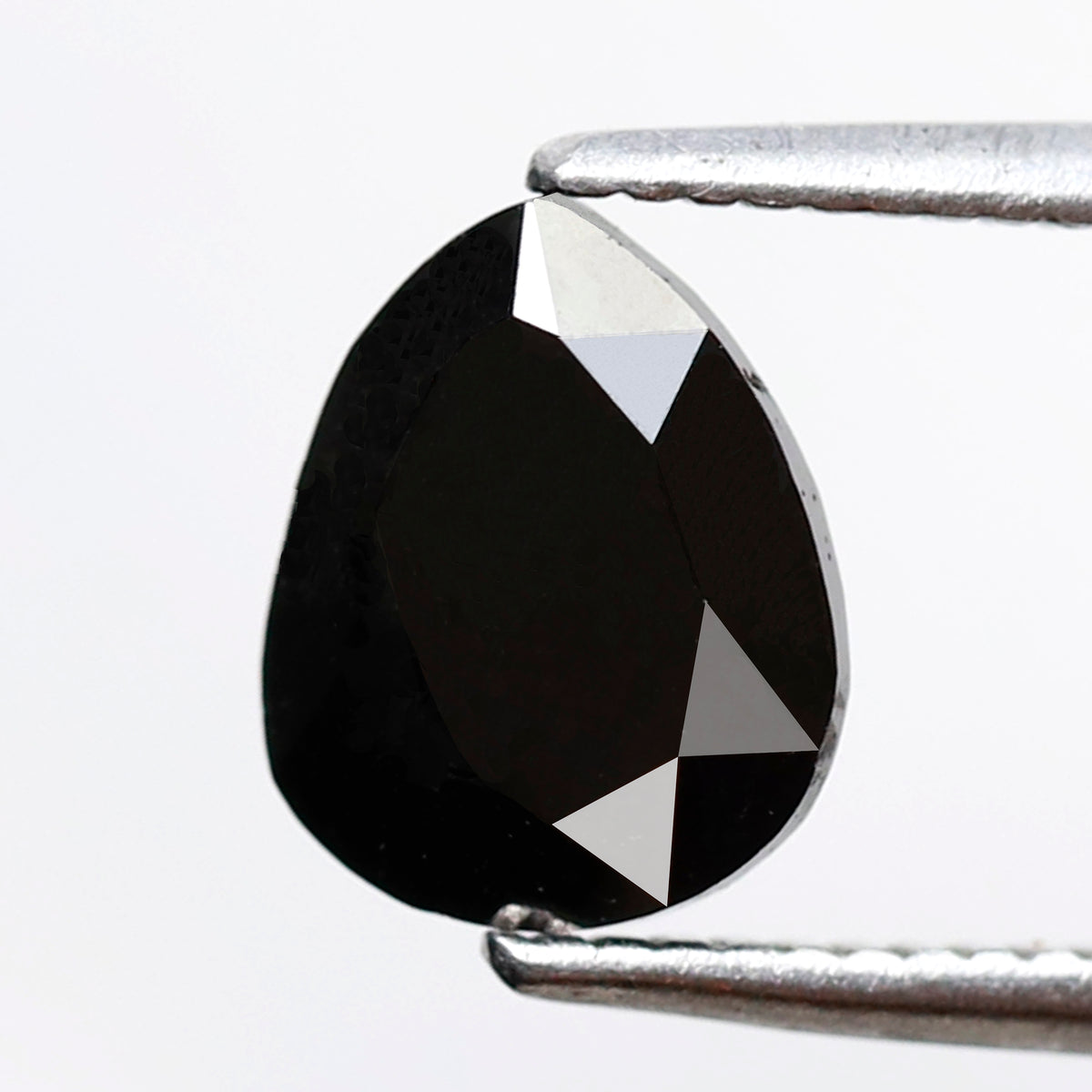 1.42 CT Pear Shape Loose Diamond, 7.70 x 6.30 mm Natural Treated Black Diamond For Making Custom Ring