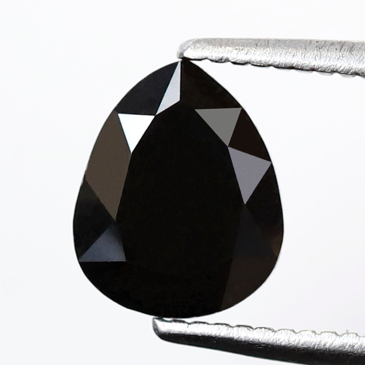 1.42 CT Pear Shape Loose Diamond, 7.70 x 6.30 mm Natural Treated Black Diamond For Making Custom Ring