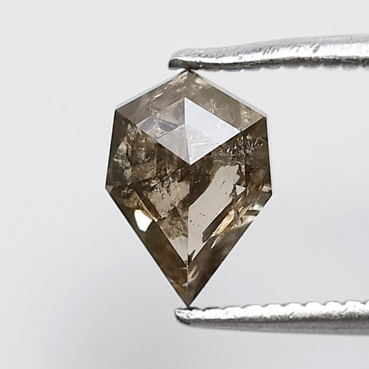 1.11 CT Geometric Shape Natural Loose Diamond,Brownish Black color Salt and Pepper Diamond,7 mm Geometric Diamond for making engagement ring